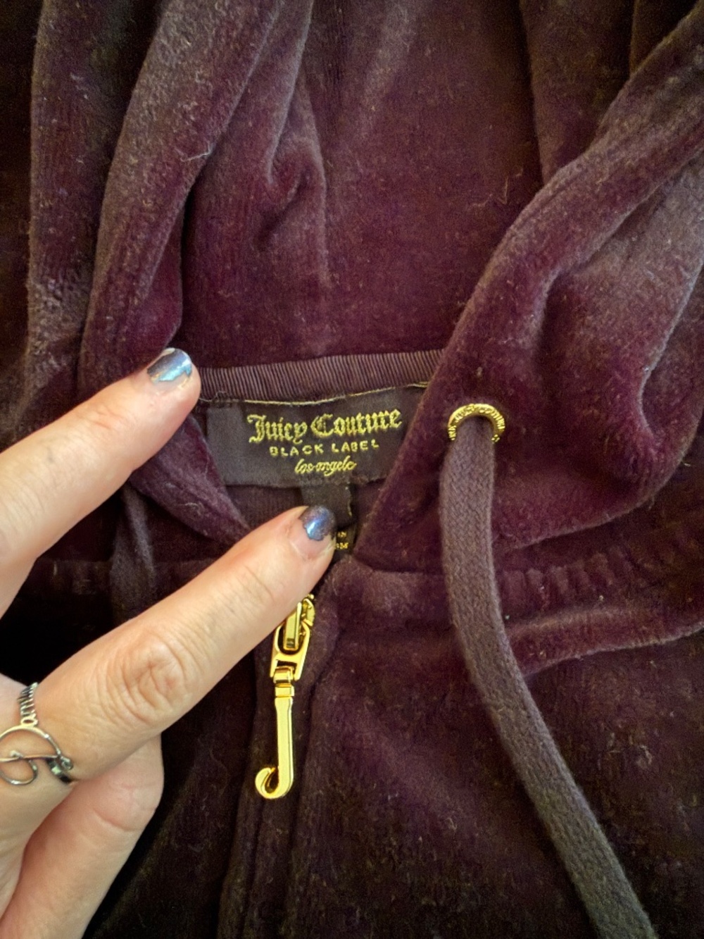 RARE Juicy Couture Velour CAPE with Gold Foil Branding - Picture 5 of 10
